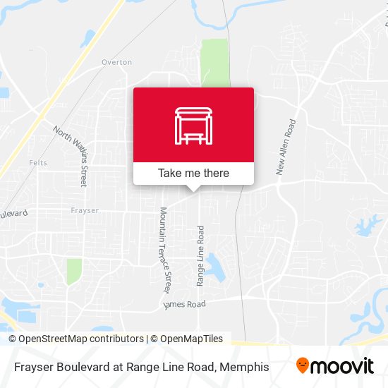 Mapa de Frayser Boulevard at Range Line Road