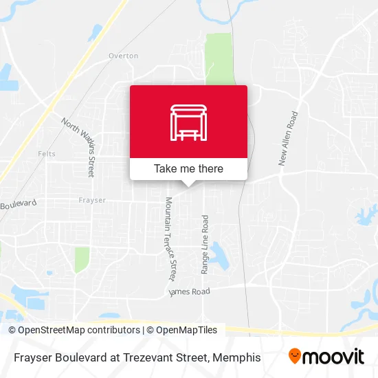 Mapa de Frayser Boulevard at Trezevant Street