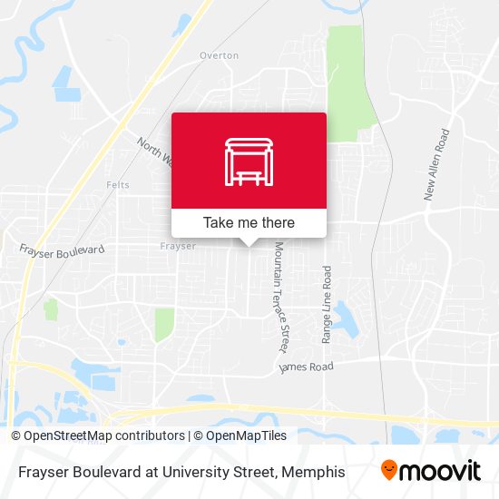 Frayser Boulevard at University Street map