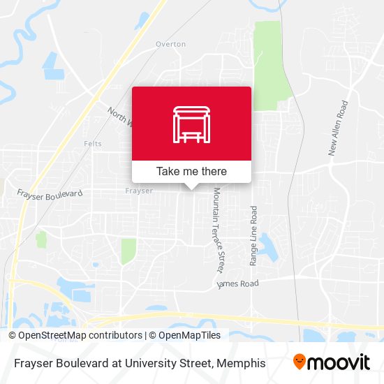 Frayser Boulevard at University Street map