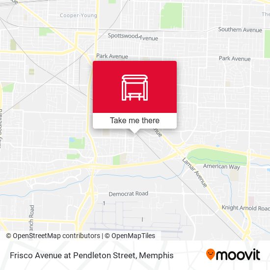 Frisco Avenue at Pendleton Street map