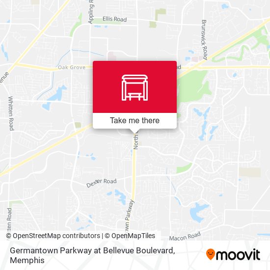 Mapa de Germantown Parkway at Bellevue Boulevard