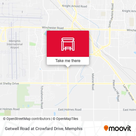 Mapa de Getwell Road at Crowfard Drive