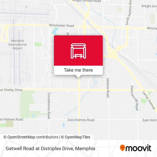 Getwell Road at Distriplex Drive map