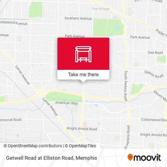 Mapa de Getwell Road at Elliston Road