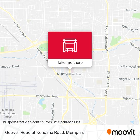 Getwell Road at Kenosha Road map