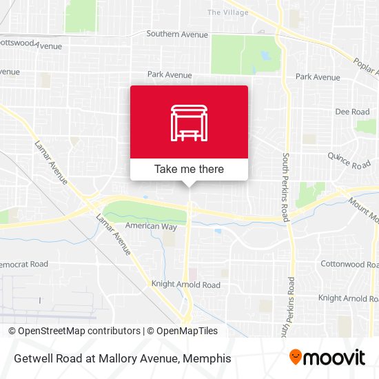 Mapa de Getwell Road at Mallory Avenue