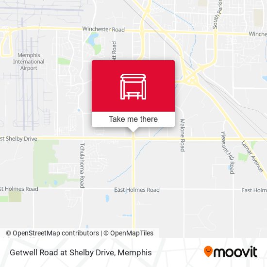 Mapa de Getwell Road at Shelby Drive