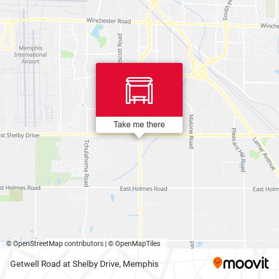 Mapa de Getwell Road at Shelby Drive
