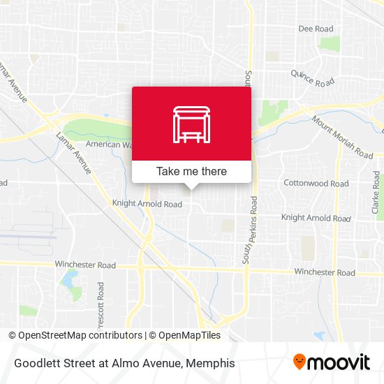 Goodlett Street at Almo Avenue map