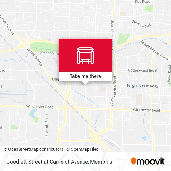 Goodlett Street at Camelot Avenue map