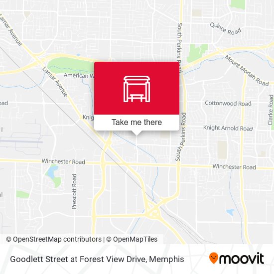 Goodlett Street at Forest View Drive map