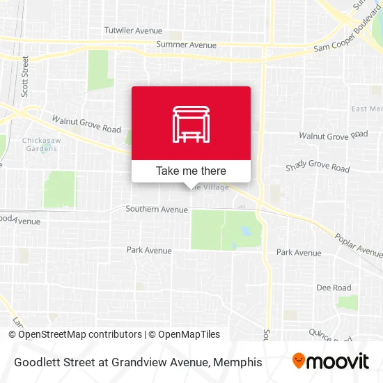 Goodlett Street at Grandview Avenue map