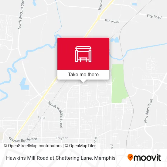 Hawkins Mill Road at Chattering Lane map