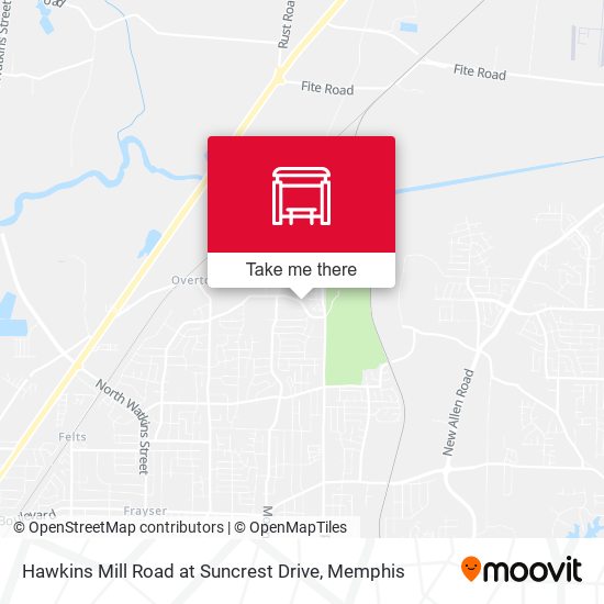 Mapa de Hawkins Mill Road at Suncrest Drive