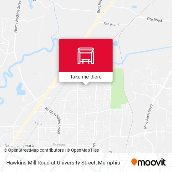 Mapa de Hawkins Mill Road at University Street