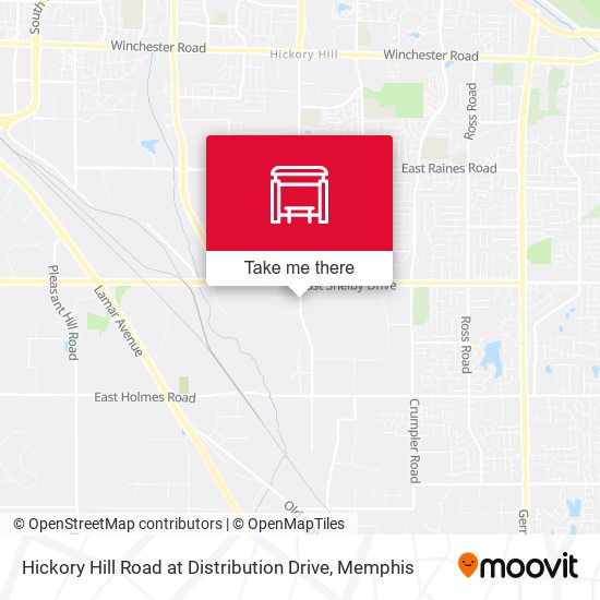 Hickory Hill Road at Distribution Drive map