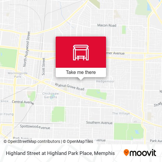 Highland Street at Highland Park Place map