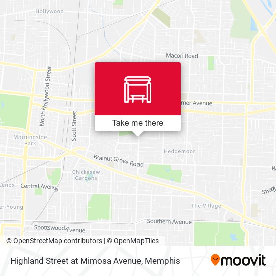 Highland Street at Mimosa Avenue map
