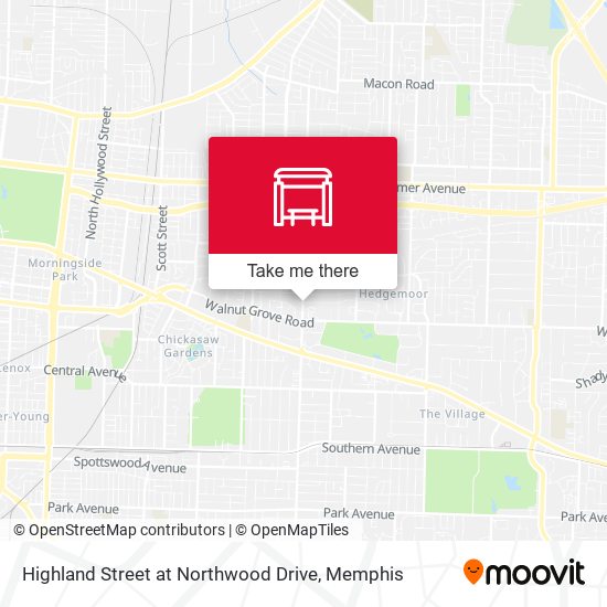 Highland Street at Northwood Drive map