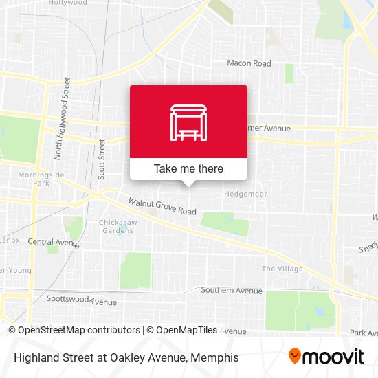 Highland Street at Oakley Avenue map