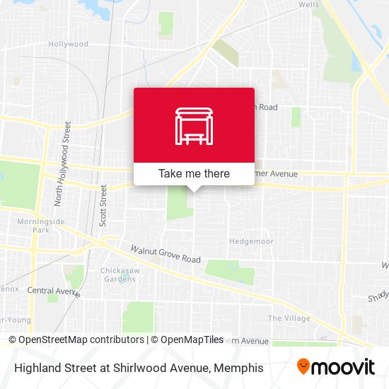 Highland Street at Shirlwood Avenue map