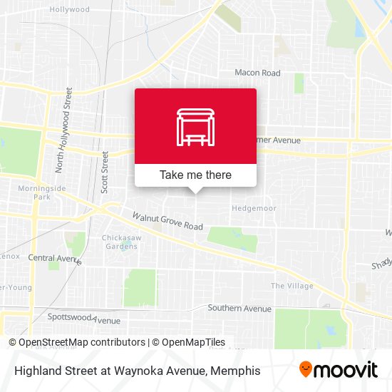 Mapa de Highland Street at Waynoka Avenue