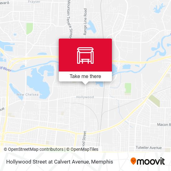 Hollywood Street at Calvert Avenue map