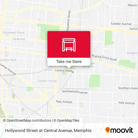 Hollywood Street at Central Avenue map