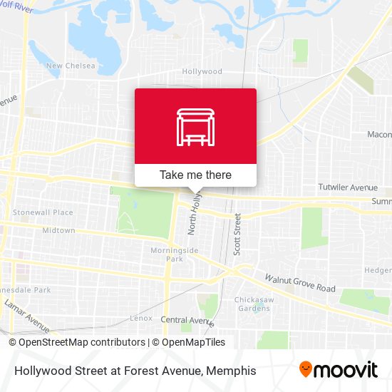 Hollywood Street at Forest Avenue map