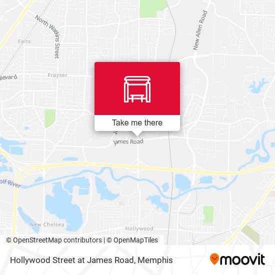 Hollywood Street at James Road map
