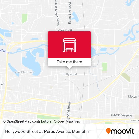 Hollywood Street at Peres Avenue map