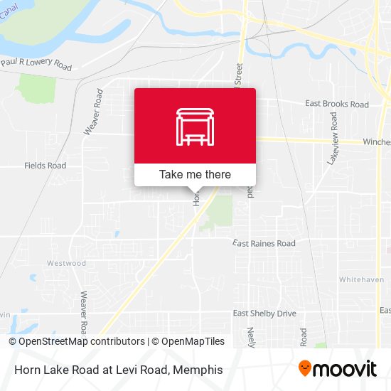 Horn Lake Road at Levi Road map