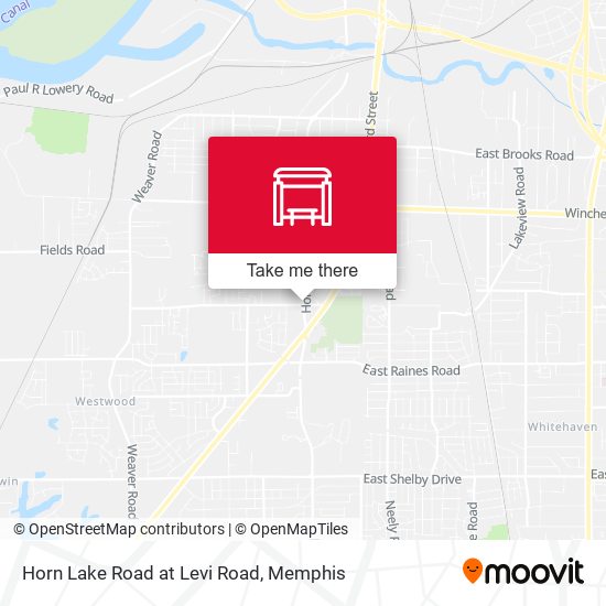 Horn Lake Road at Levi Road map
