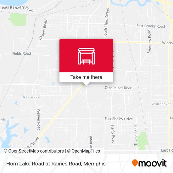 Horn Lake Road at Raines Road map