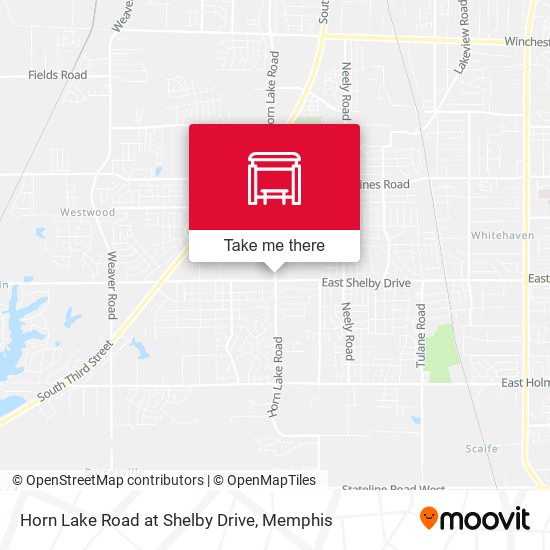 Horn Lake Road at Shelby Drive map