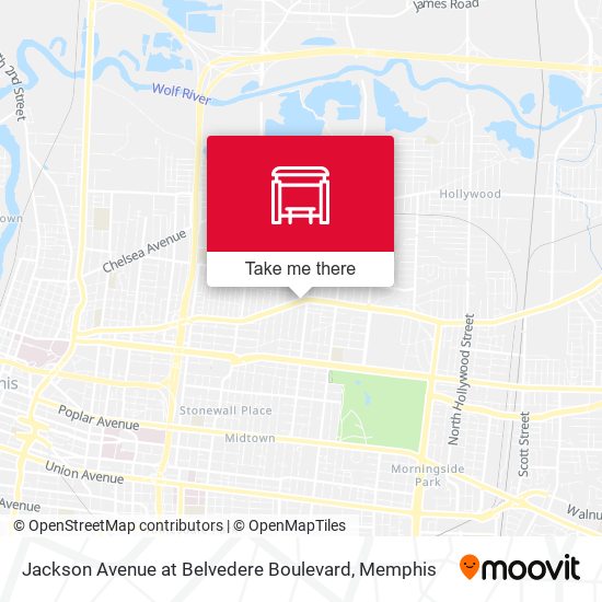 Jackson Avenue at Belvedere Boulevard map