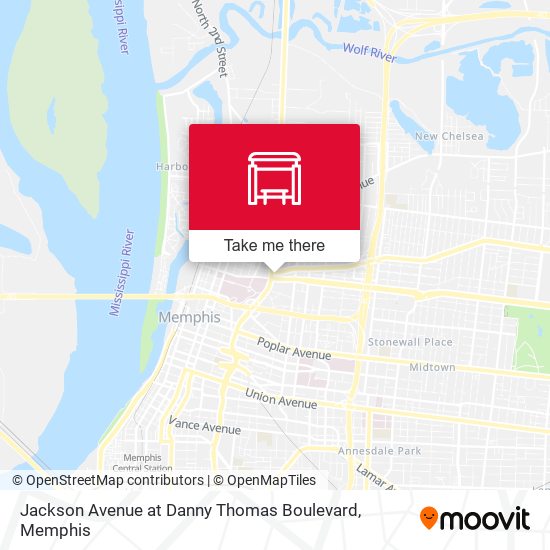 Mapa de Jackson Avenue at Danny Thomas Boulevard