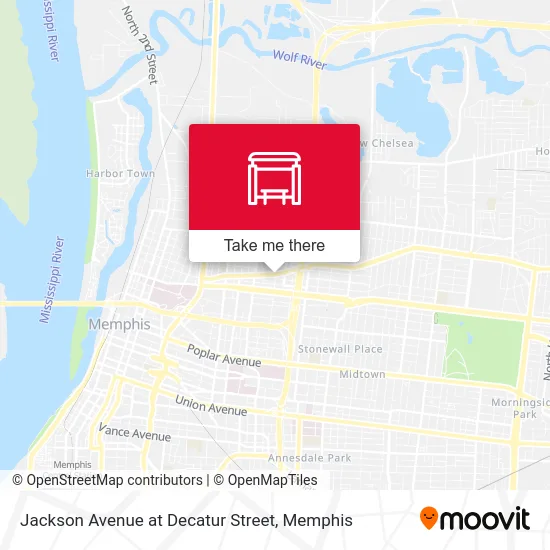 Jackson Avenue at Decatur Street map
