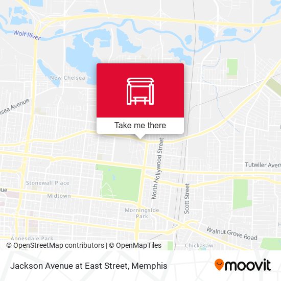 Jackson Avenue at East Street map