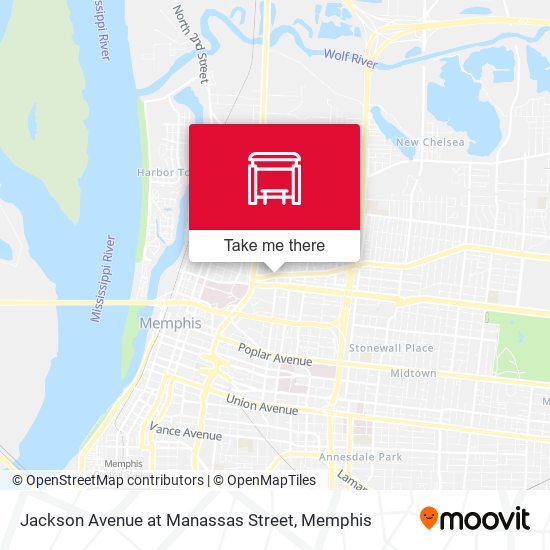 Mapa de Jackson Avenue at Manassas Street