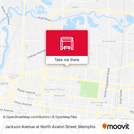 Jackson Avenue at North Avalon Street map