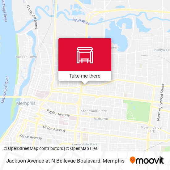 Mapa de Jackson Avenue at N Bellevue Boulevard