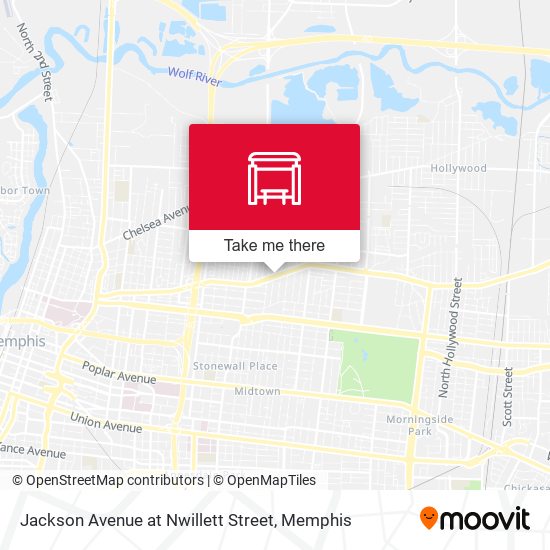Jackson Avenue at Nwillett Street map