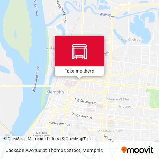 Mapa de Jackson Avenue at Thomas Street