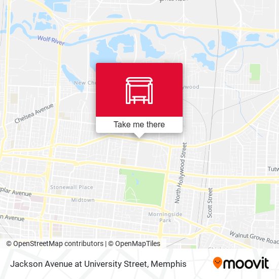 Mapa de Jackson Avenue at University Street