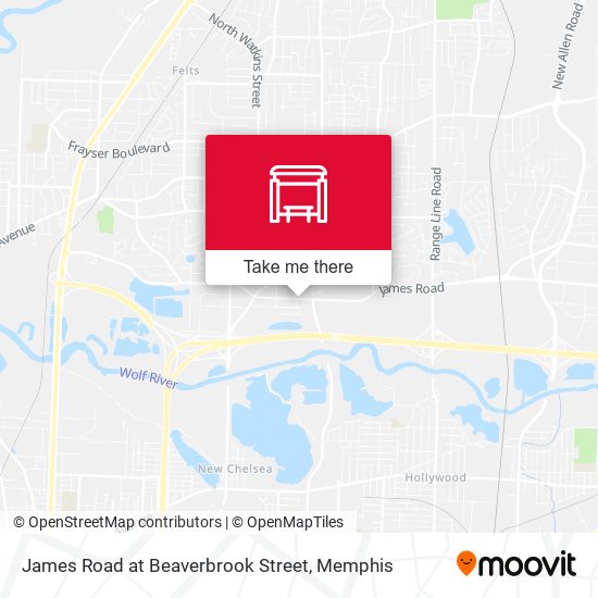 James Road at Beaverbrook Street map