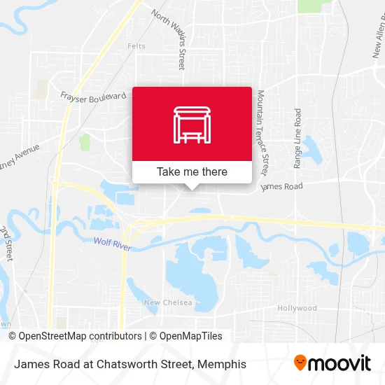 James Road at Chatsworth Street map