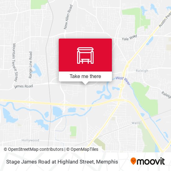 Stage James Road at Highland Street map