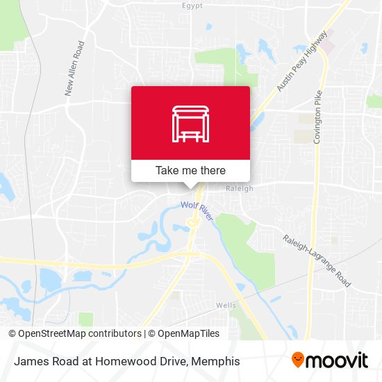 James Road at Homewood Drive map
